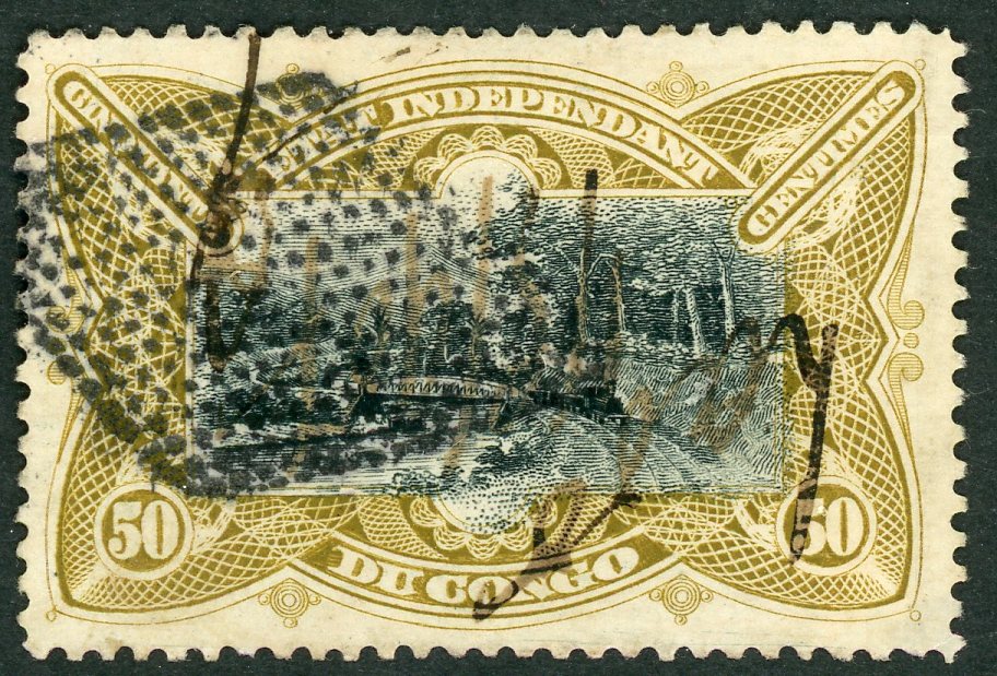 Belgian Congo Belge Lado Enclave 50c Mols train